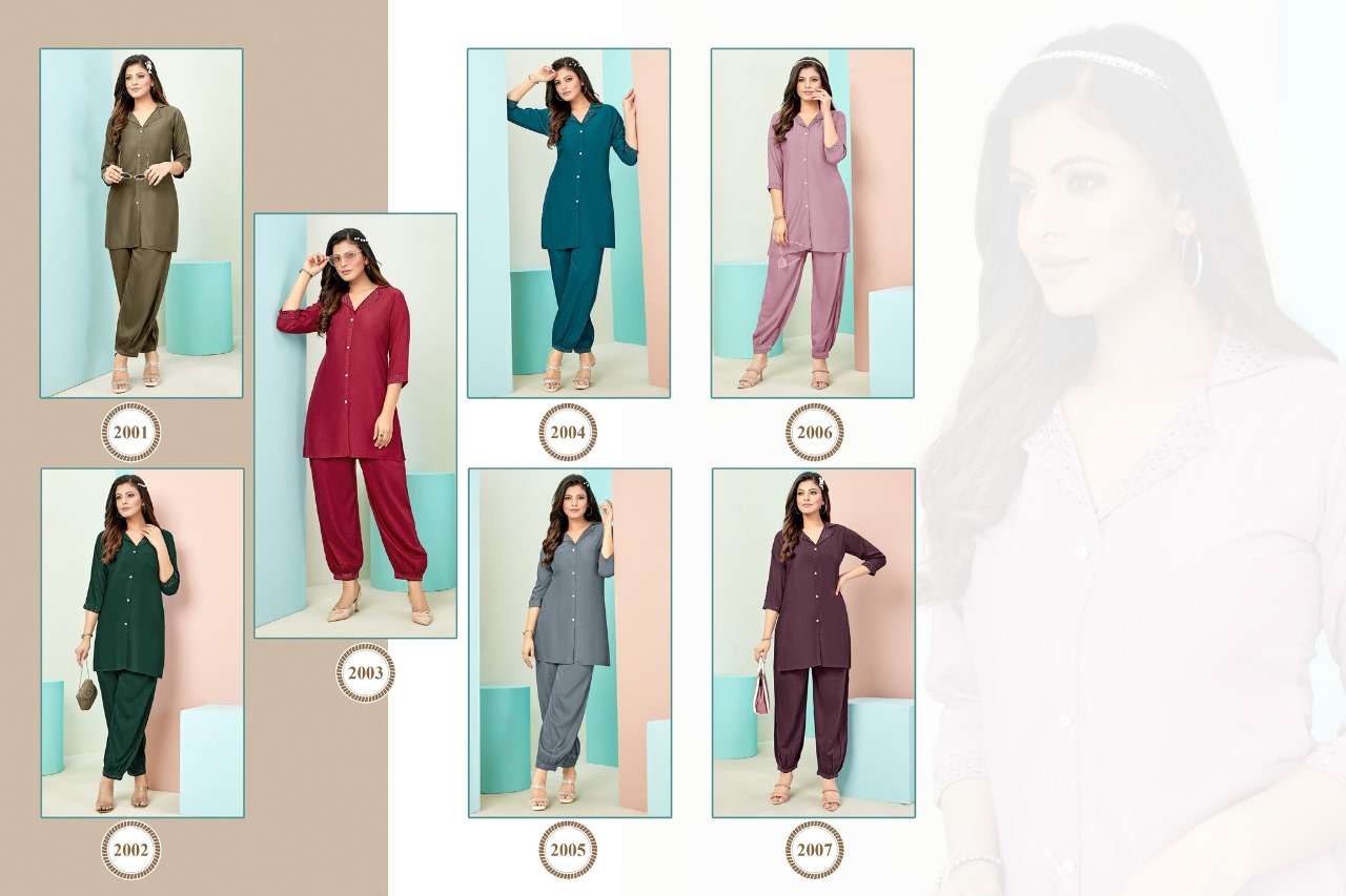 SOPHIA VOL 2 CHINON FABRIC AFGANI STYLIST HANDWORK CO ORD SET BY S3FOREVER BRAND INDEX